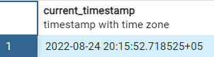 CURRENT_TIMESTAMP with timezone